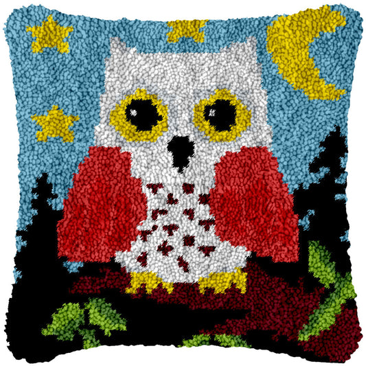 Midnight Watch Owl Latch Hook Pillowcase by Heartful Crafts