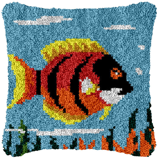 Swimming Along Latch Hook Pillowcase by Heartful Crafts