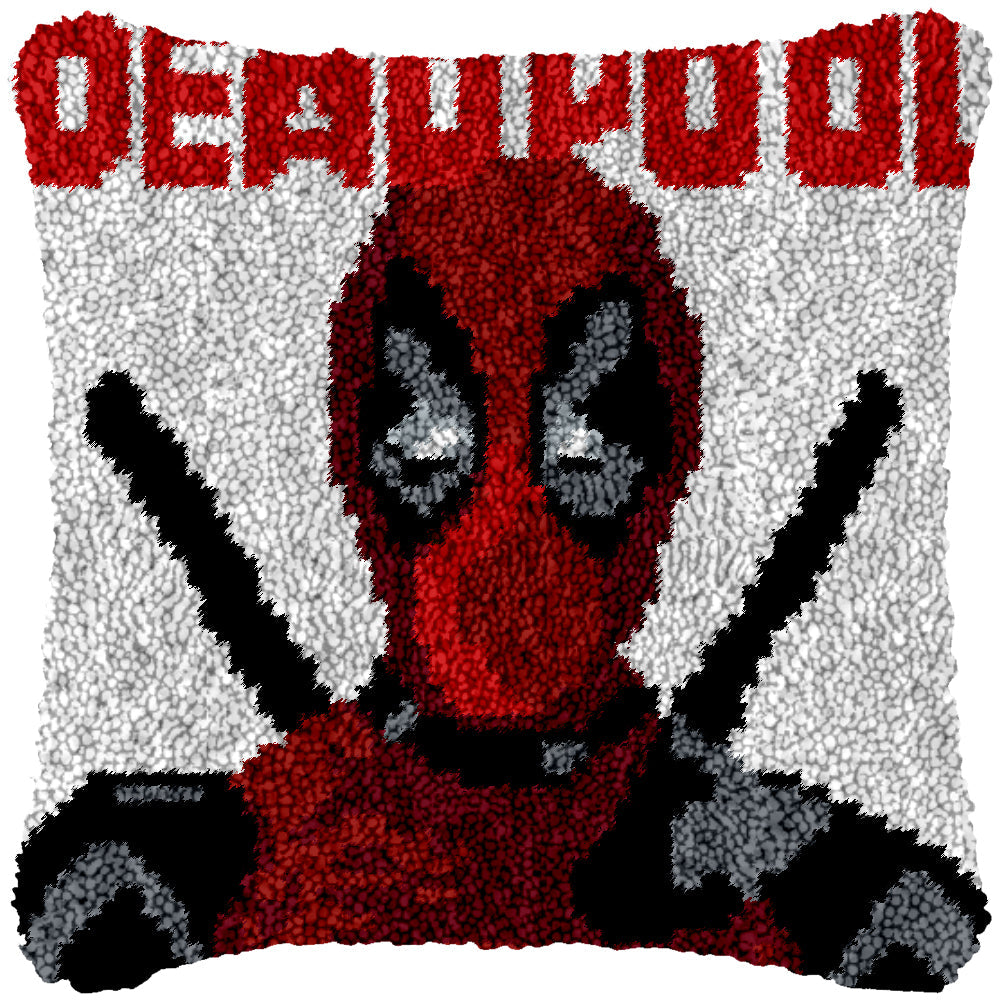 Deadpool Latch Hook Pillowcase by Heartful Crafts