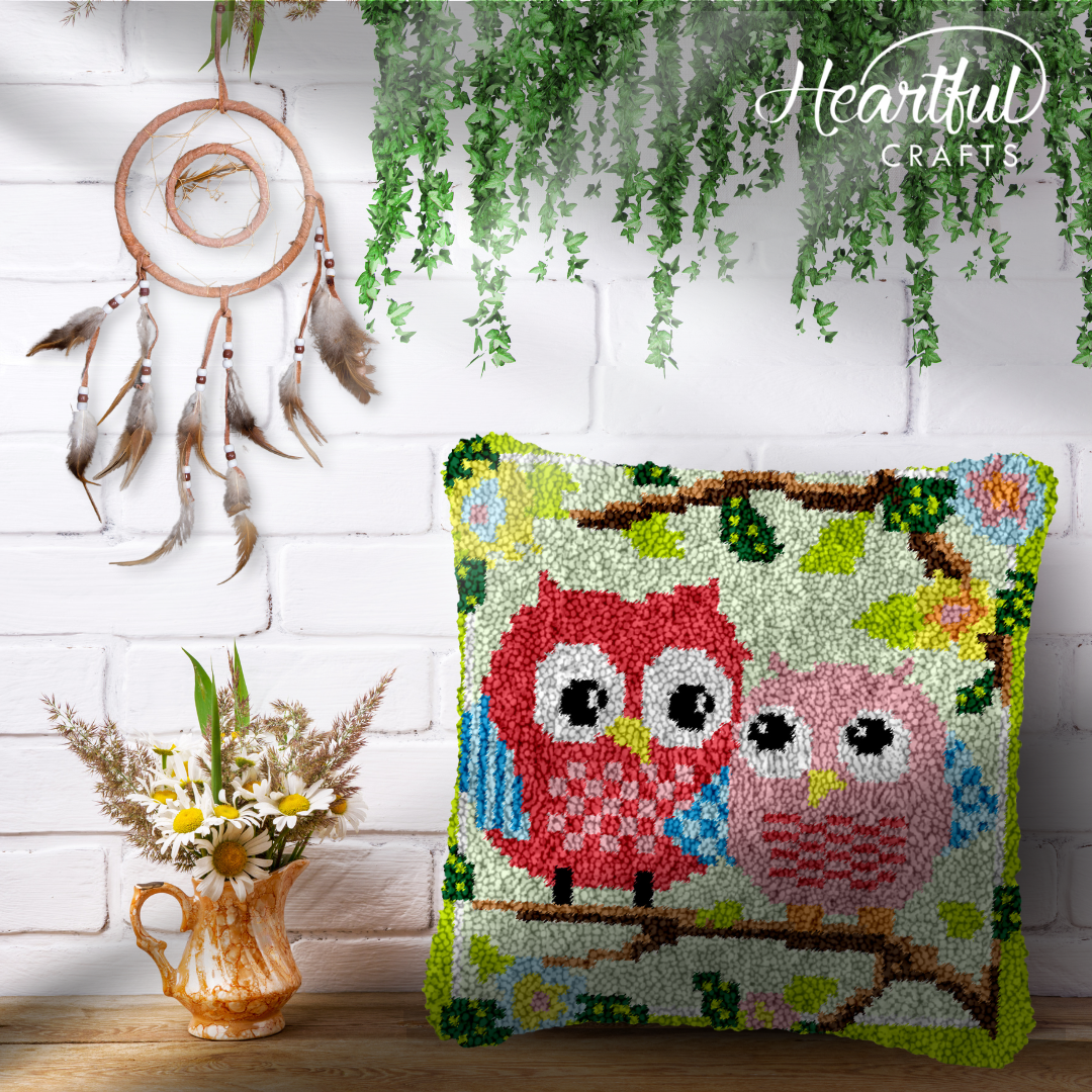 Grow Big and Strong Latch Hook Pillowcase by Heartful Crafts