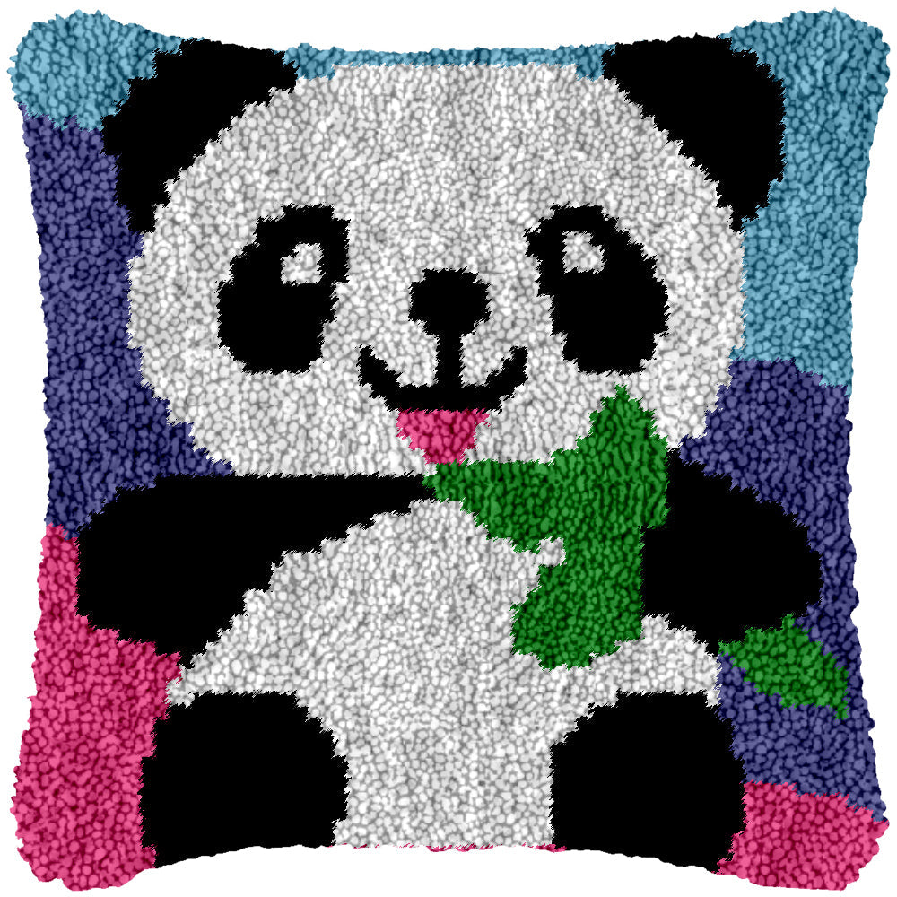 Silly Panda Baby Latch Hook Pillowcase by Heartful Crafts