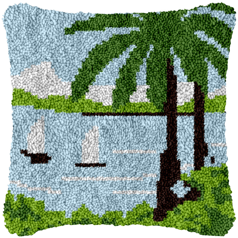 Summer Vacation Latch Hook Pillowcase by Heartful Crafts