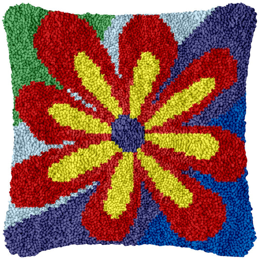 Flower Power Latch Hook Pillowcase by Heartful Crafts