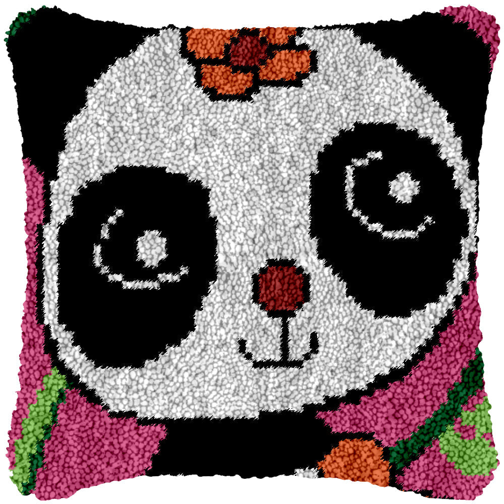 Nosy Panda Latch Hook Pillowcase by Heartful Crafts