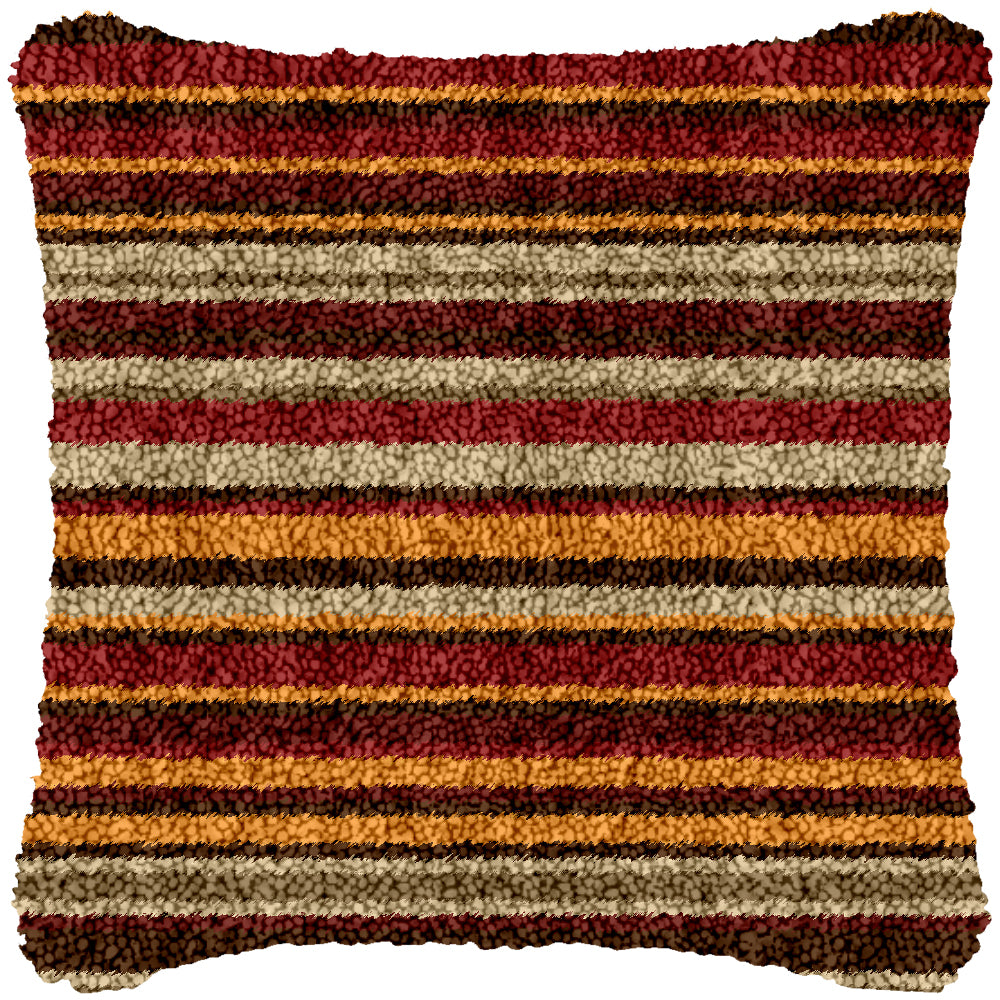 Desert Stripes Latch Hook Pillowcase by Heartful Crafts