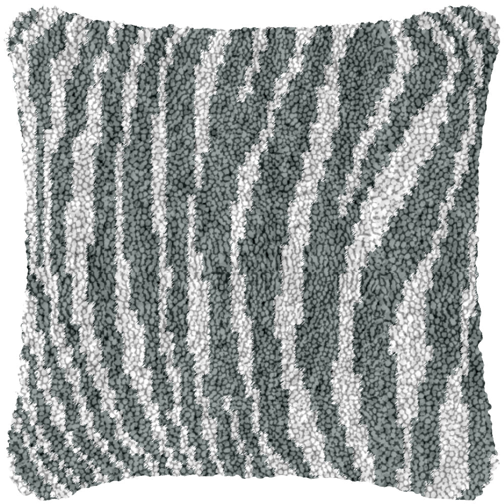 Zebra Print Latch Hook Pillowcase by Heartful Crafts