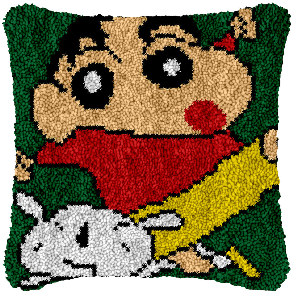 Shin and Shiro Latch Hook Pillowcase by Heartful Crafts