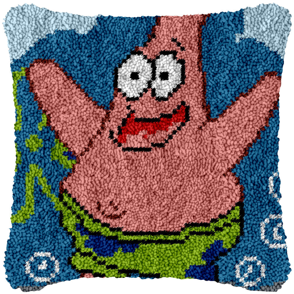 Pink Starfish Latch Hook Pillowcase by Heartful Crafts