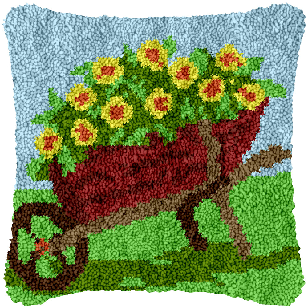 Garden Harvest Latch Hook Pillowcase by Heartful Crafts