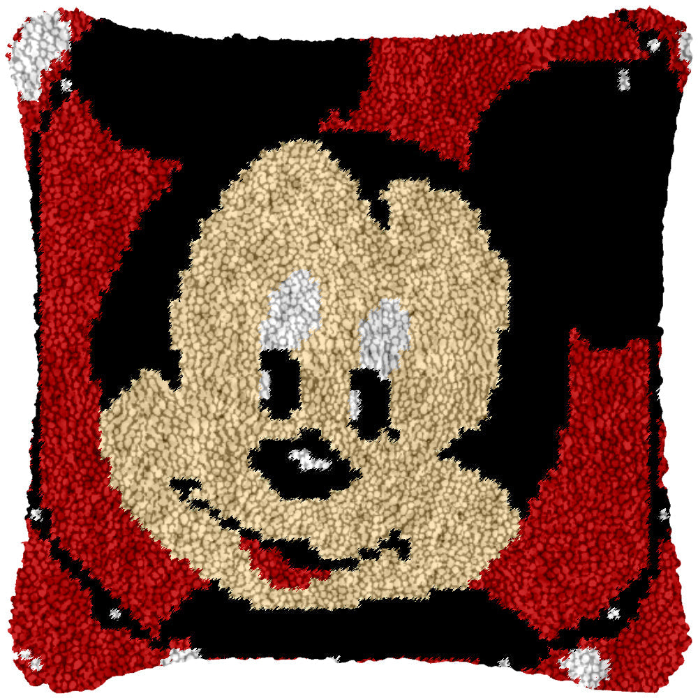 Baby Mickey Latch Hook Pillowcase by Heartful Crafts