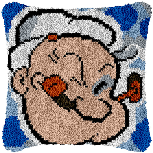 Popeye Sailor Latch Hook Pillowcase by Heartful Crafts