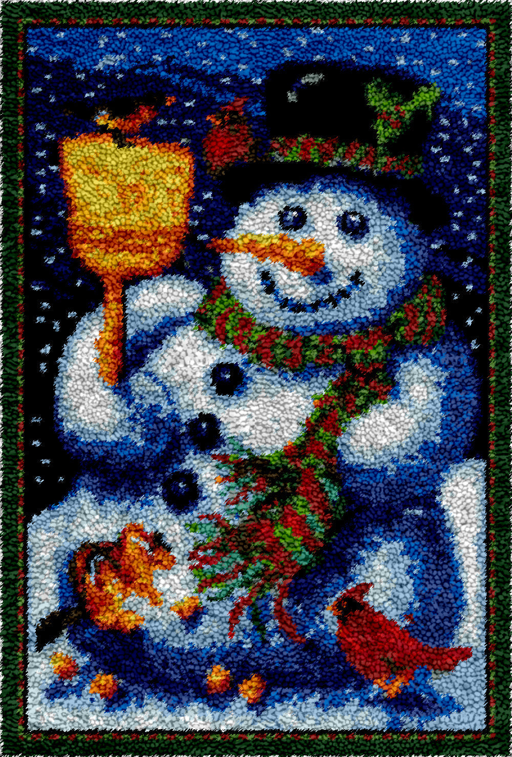 Mr. Snowman Latch Hook Rug by Heartful Crafts