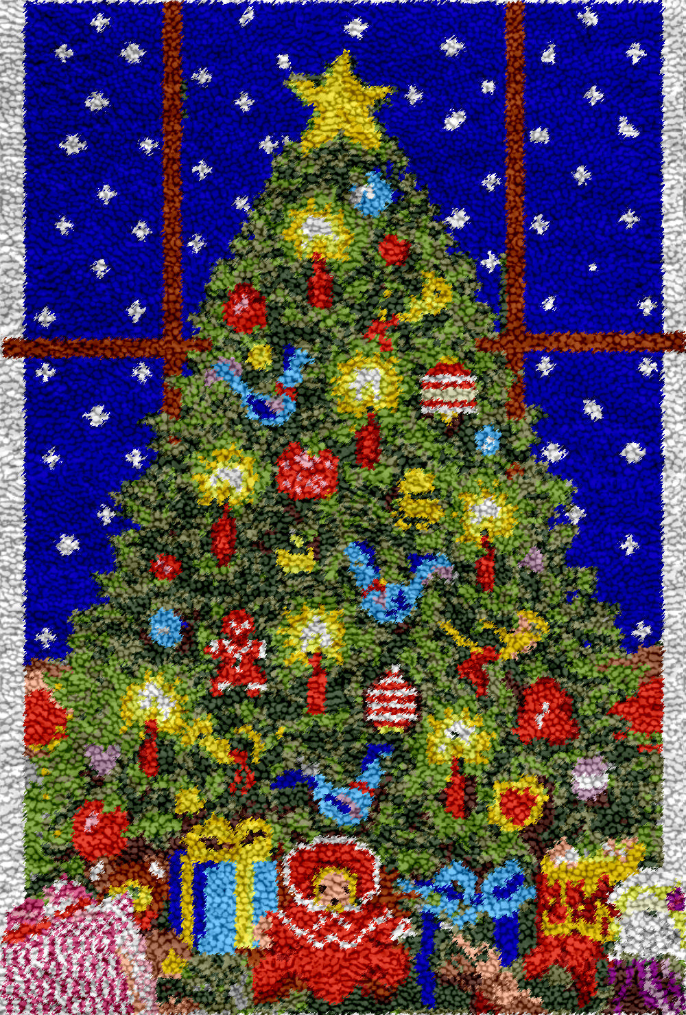 Perfect Christmas Tree Latch Hook Rug by Heartful Crafts