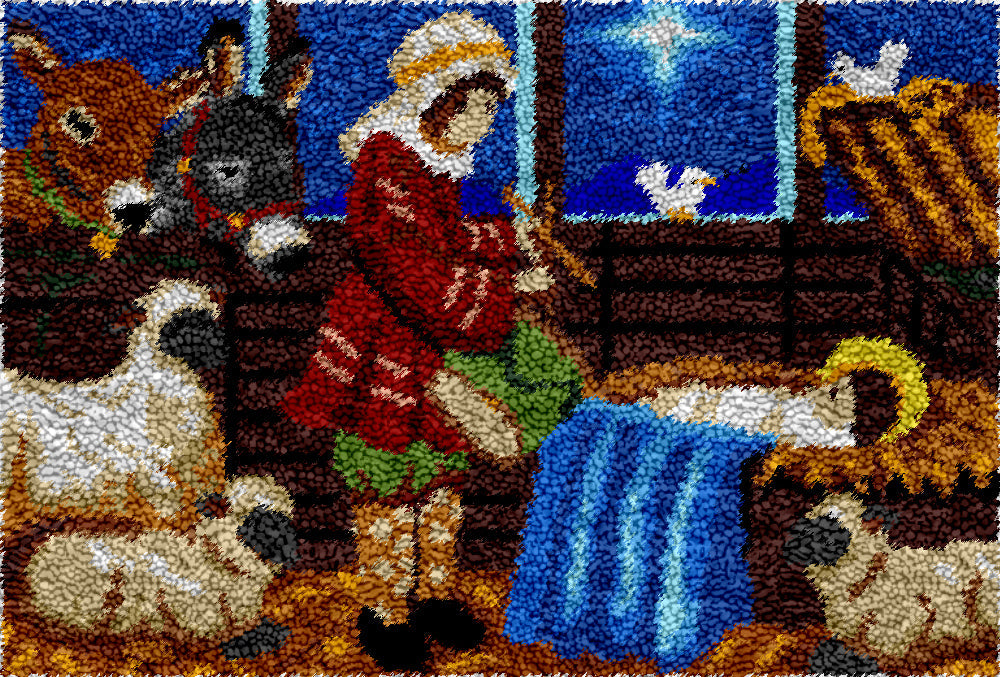 The Nativity Latch Hook Rug by Heartful Crafts