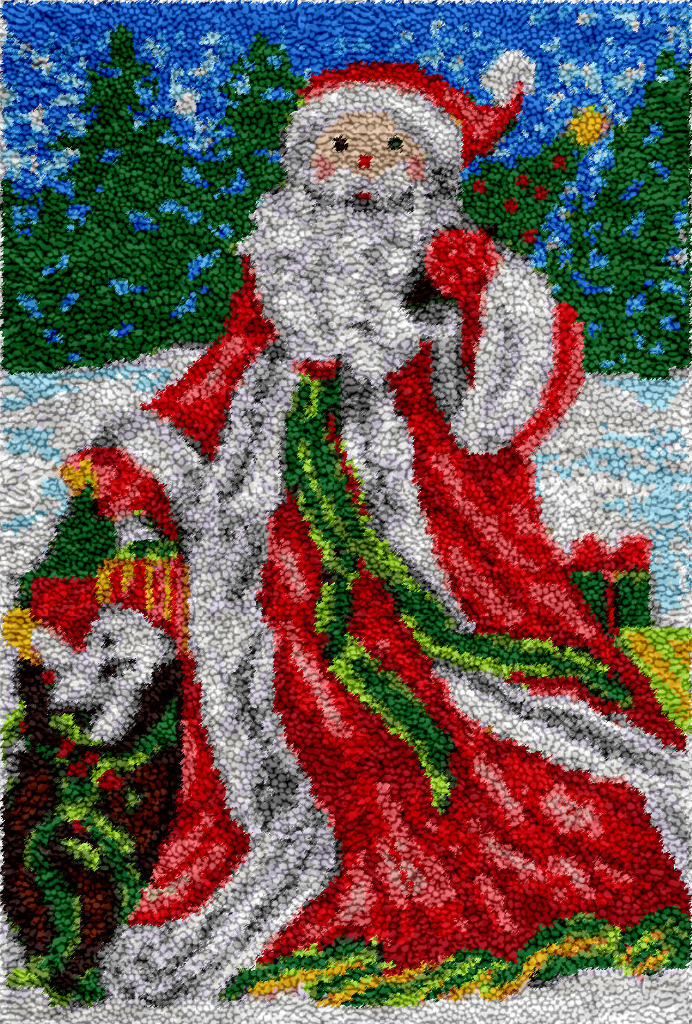 Jolly Santa Latch Hook Rug by Heartful Crafts