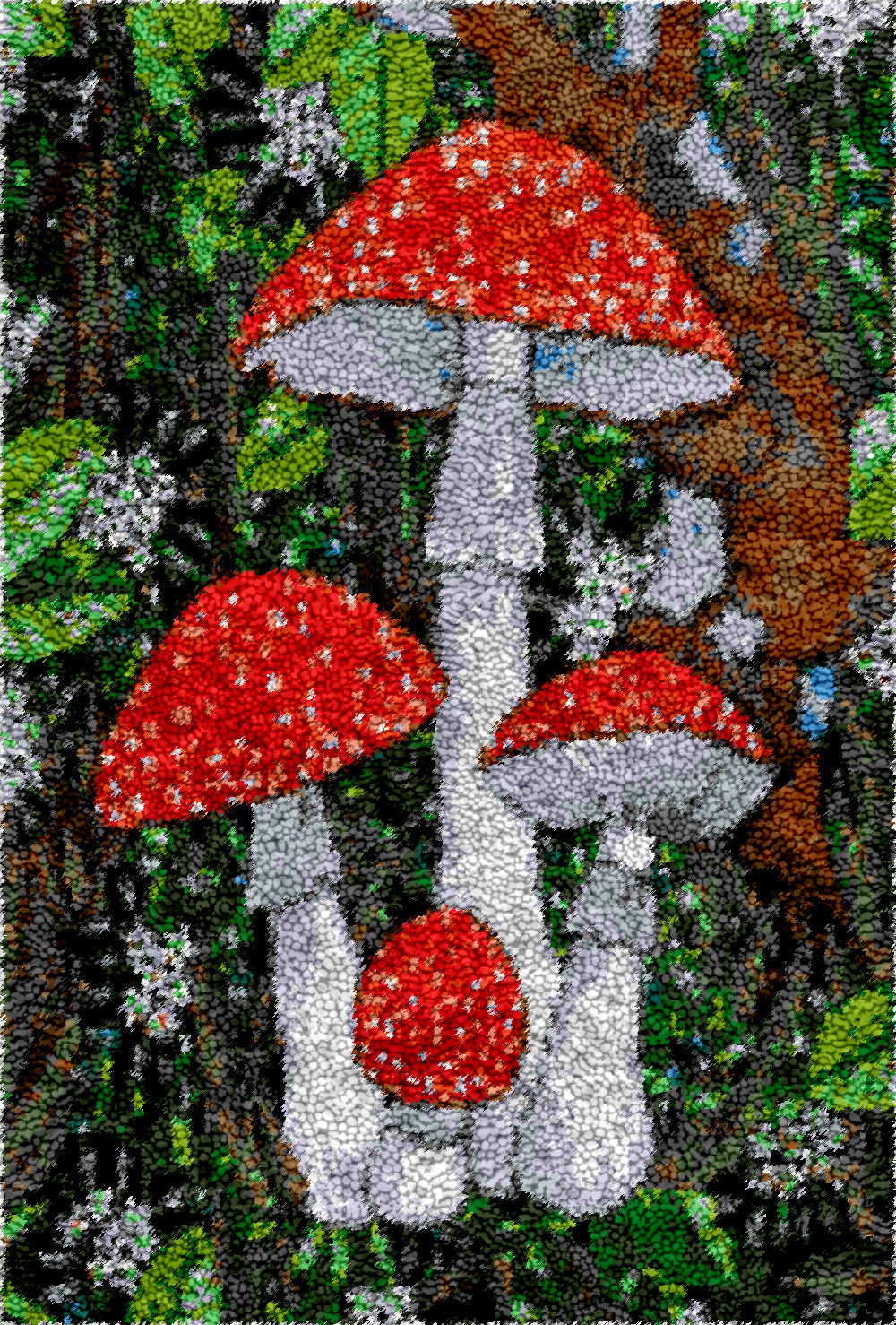Mushroom Kingdom Latch Hook Rug by Heartful Crafts