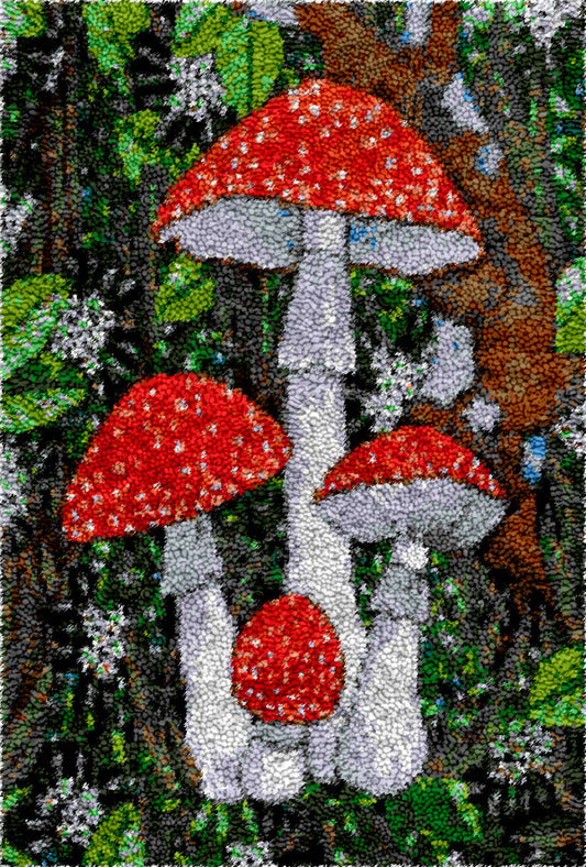 Mushroom Kingdom Latch Hook Rug by Heartful Crafts