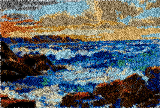 Calming Waves Latch Hook Rug by Heartful Crafts