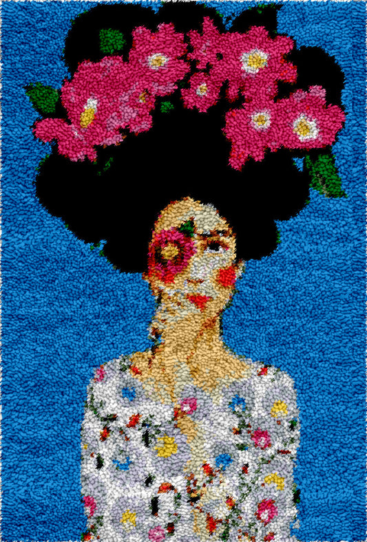 Girl Power Latch Hook Rug by Heartful Crafts