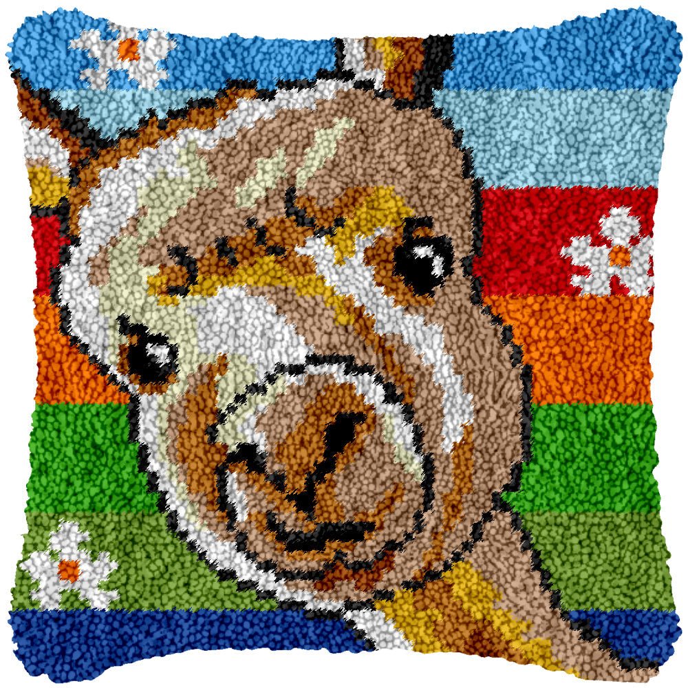 Angry Camel - Latch Hook Pillowcase Kit - Latch Hook Crafts