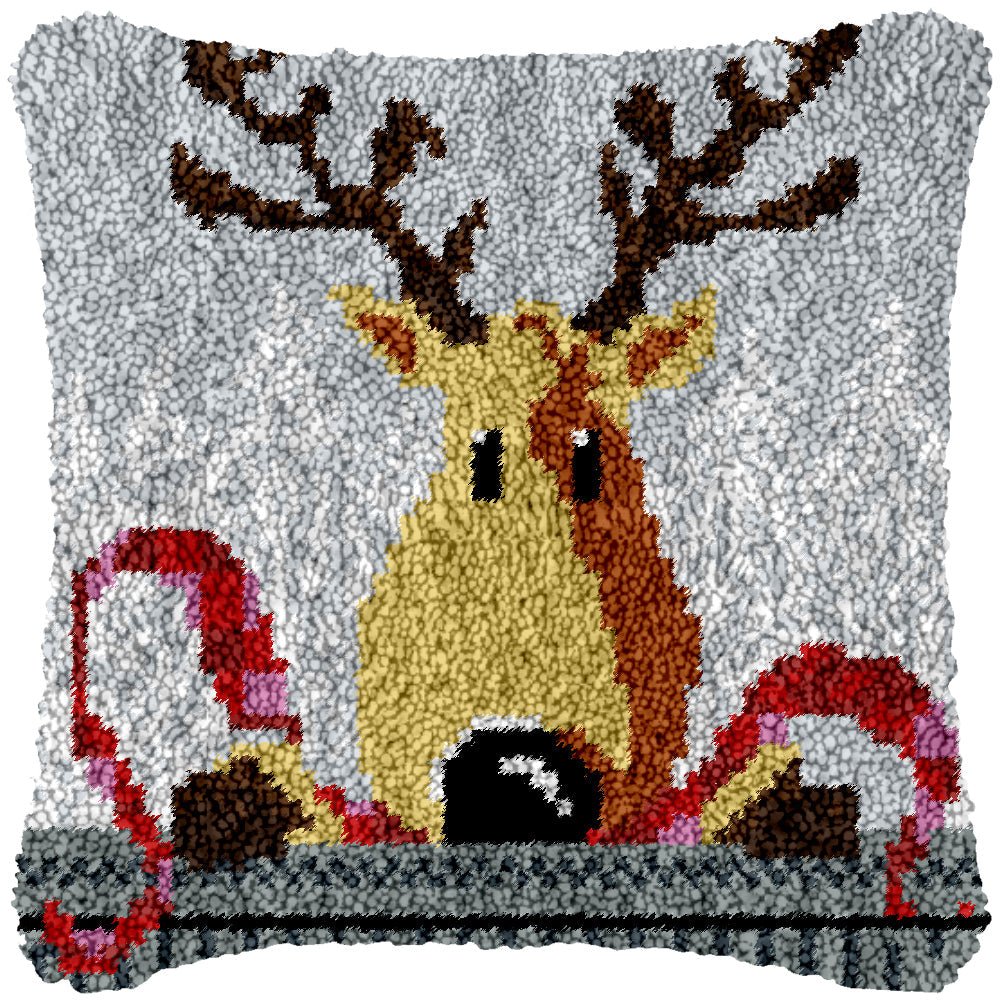 Baby Reindeer - Latch Hook Pillowcase Kit - Latch Hook Crafts