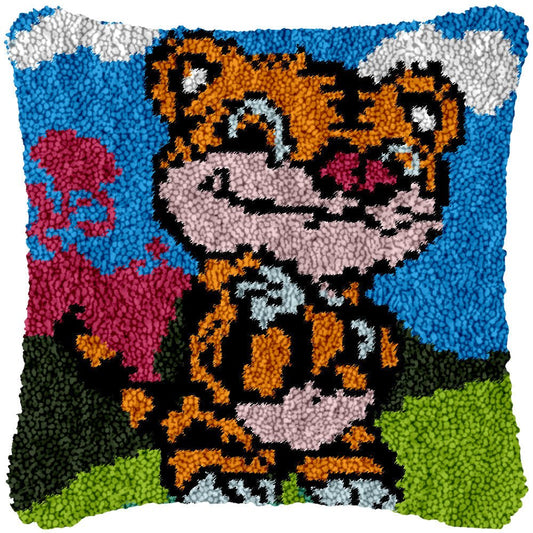 Baby Tiger - Latch Hook Pillowcase Kit - Latch Hook Crafts