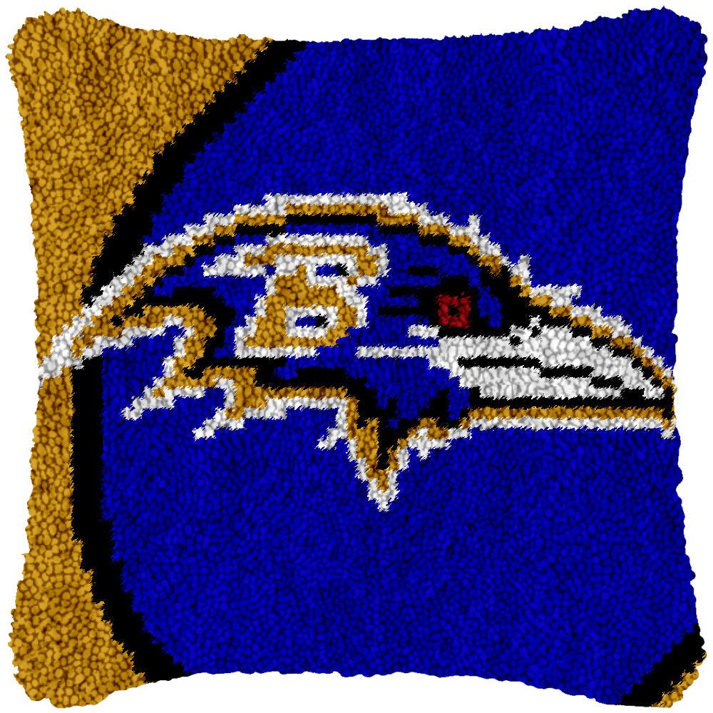 Baltimore Ravens - Latch Hook Pillowcase Kit - Latch Hook Crafts