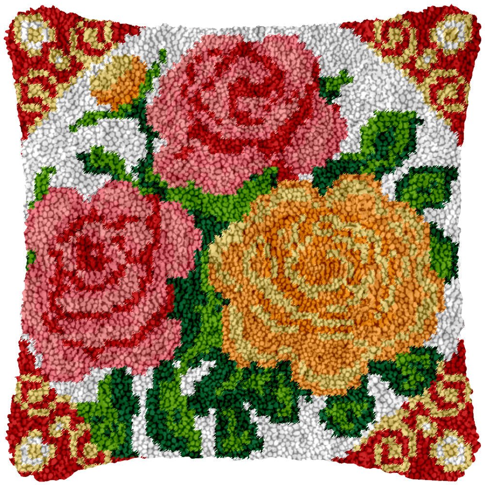 Beautiful Bouquet - Latch Hook Pillowcase Kit - Latch Hook Crafts
