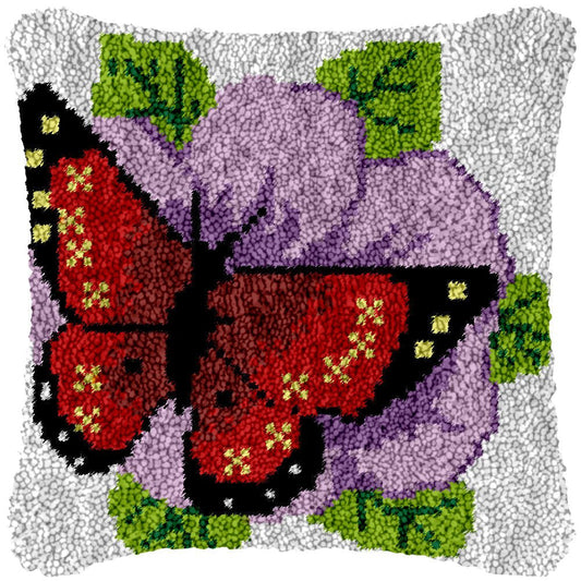 Beautiful Butterfly - Latch Hook Pillowcase Kit - Latch Hook Crafts