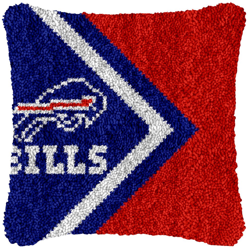 Buffalo Bills - Latch Hook Pillowcase Kit - Latch Hook Crafts