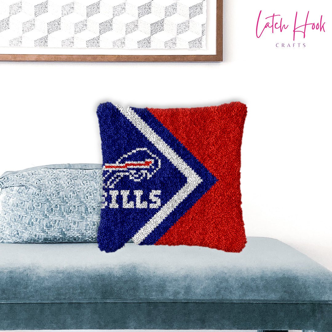 Buffalo Bills - Latch Hook Pillowcase Kit - Latch Hook Crafts