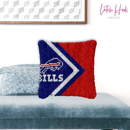 Buffalo Bills - Latch Hook Pillowcase Kit - Latch Hook Crafts