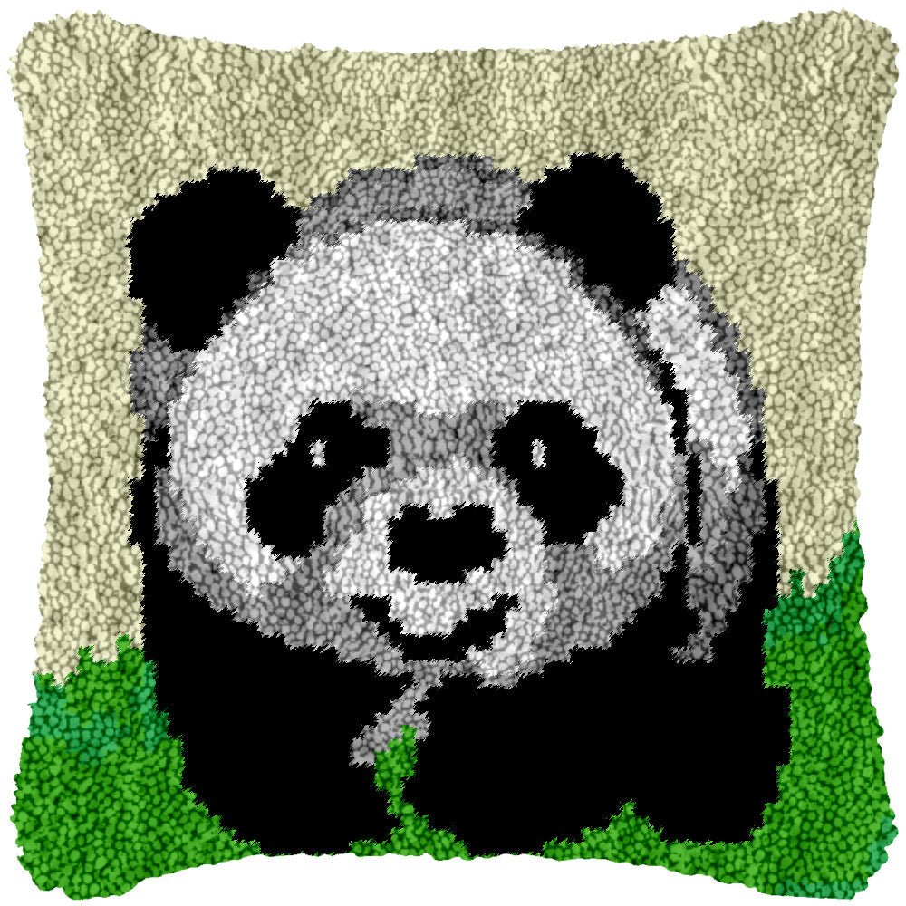 Chubby Panda - Latch Hook Pillowcase Kit - Latch Hook Crafts