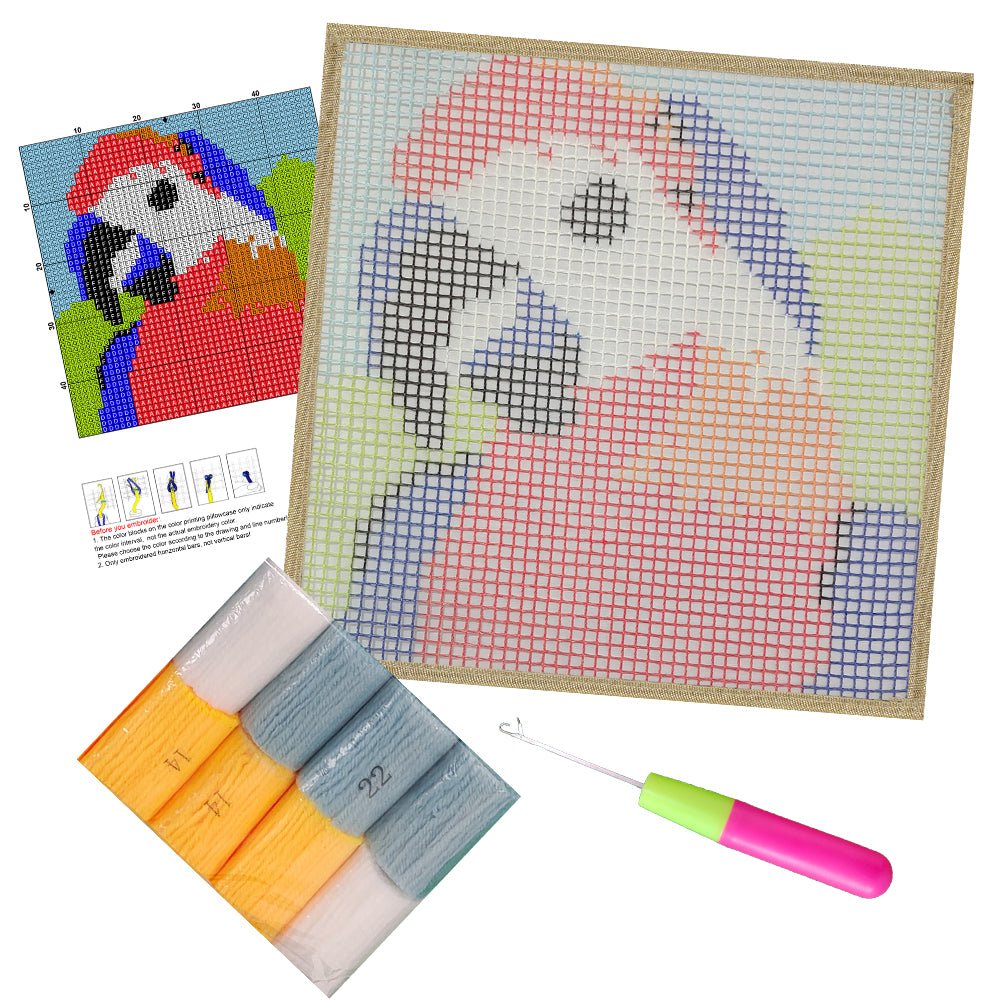 Clever Parrot - Latch Hook Kit for Kids - diy-latch-hook