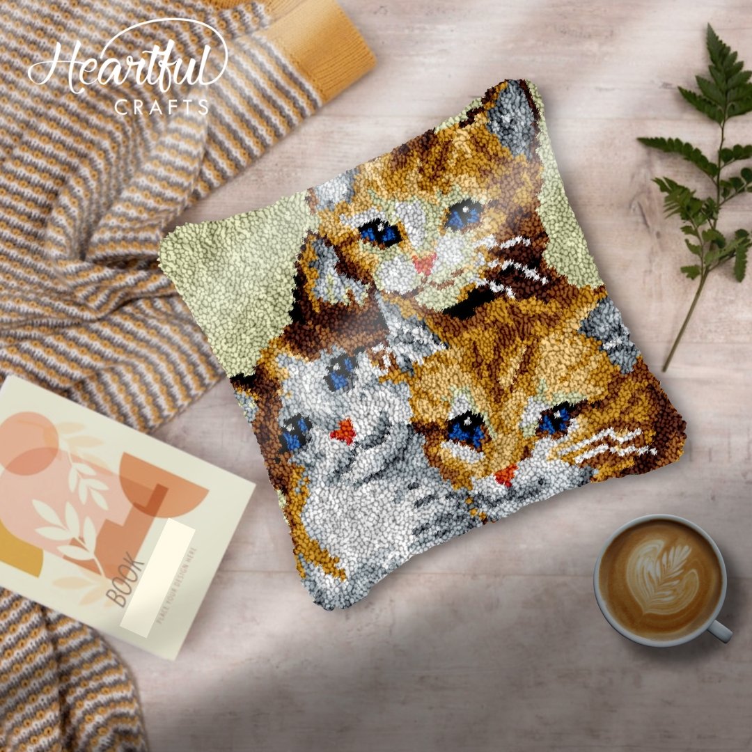 Latch Hook Kits The Range Old Books Latch Hook Pillow Kit 17x17