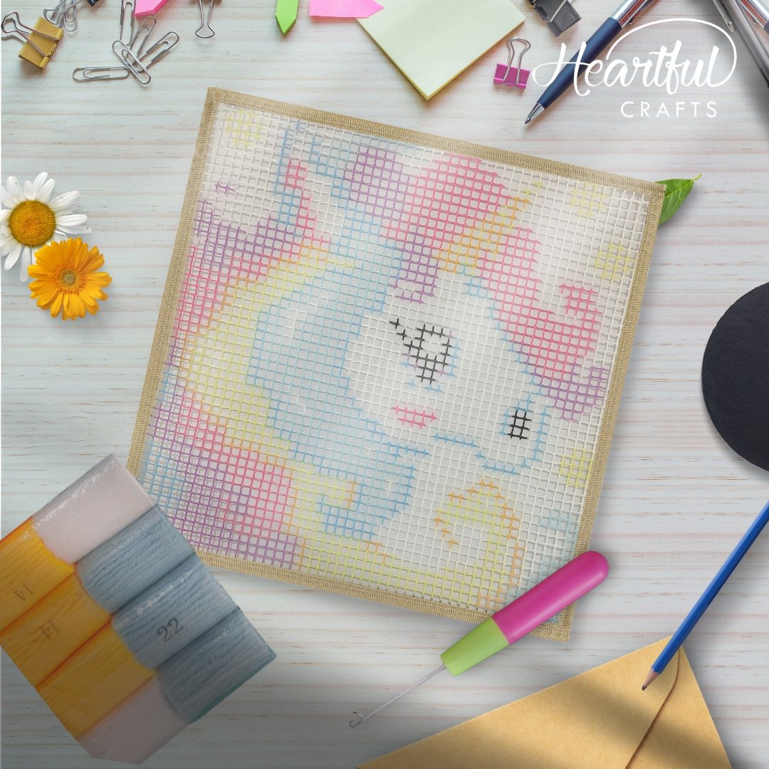 Colorful Unicorn - Latch Hook Kit for Kids - diy-latch-hook