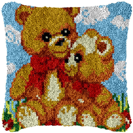 Cuddles - Latch Hook Pillowcase Kit - Latch Hook Crafts