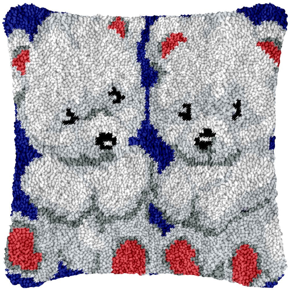 Cuddly Bears - Latch Hook Pillowcase Kit - Latch Hook Crafts