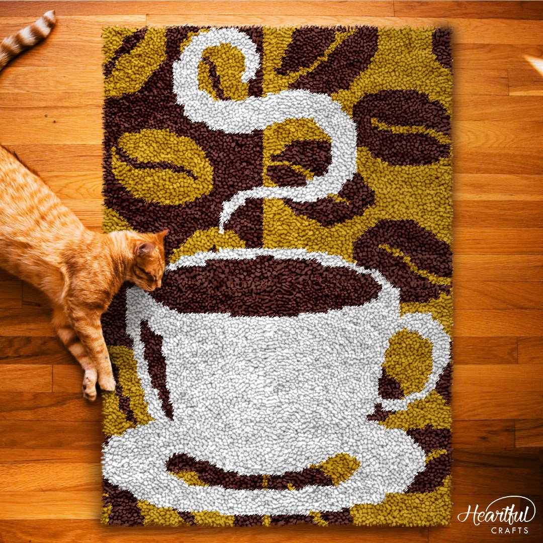 Cup of Coffee - Latch Hook Rug Kit - Latch Hook Crafts