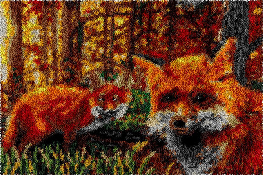 Curious Fox - Latch Hook Rug Kit - diy-latch-hook