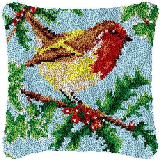 Curious Sparrow - Latch Hook Pillowcase Kit - Latch Hook Crafts