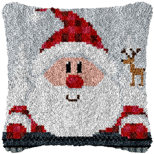 Cute Santa - Latch Hook Pillowcase Kit - Latch Hook Crafts