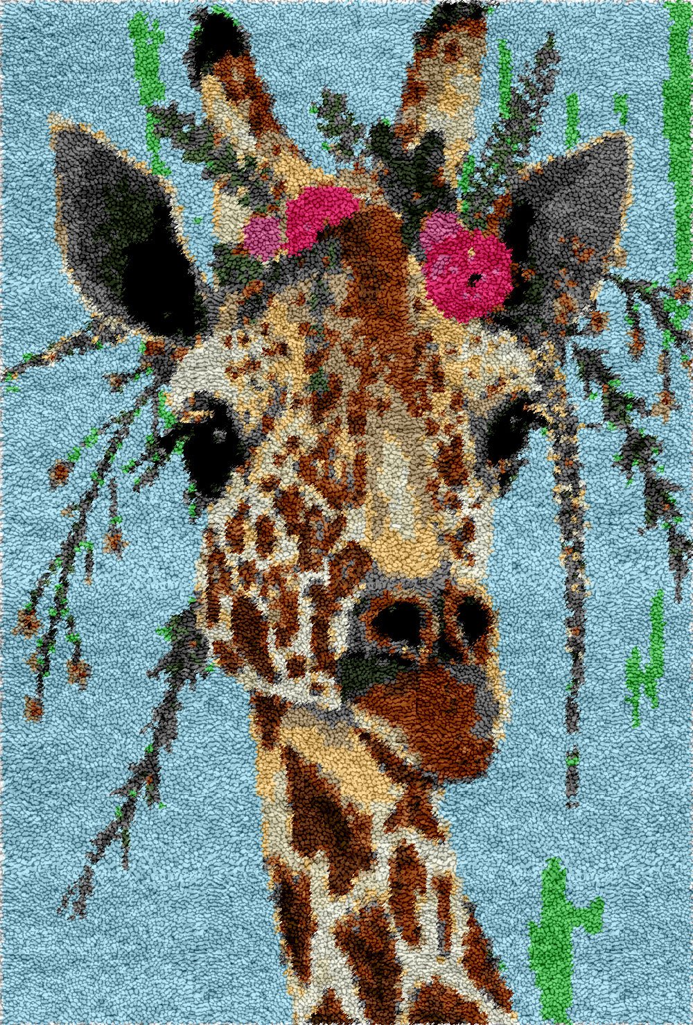 Dainty Giraffe - Latch Hook Rug Kit - Heartful Crafts | DIY Latch Hook