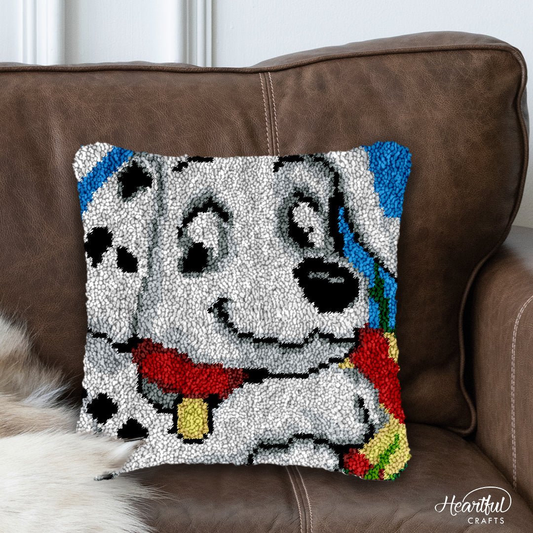 Dalmatian Puppy - Latch Hook Pillowcase Kit - Latch Hook Crafts