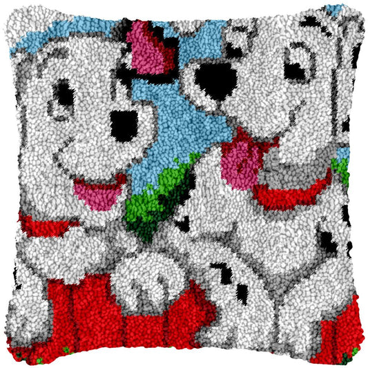 Dalmatian Pups - Latch Hook Pillowcase Kit - Latch Hook Crafts