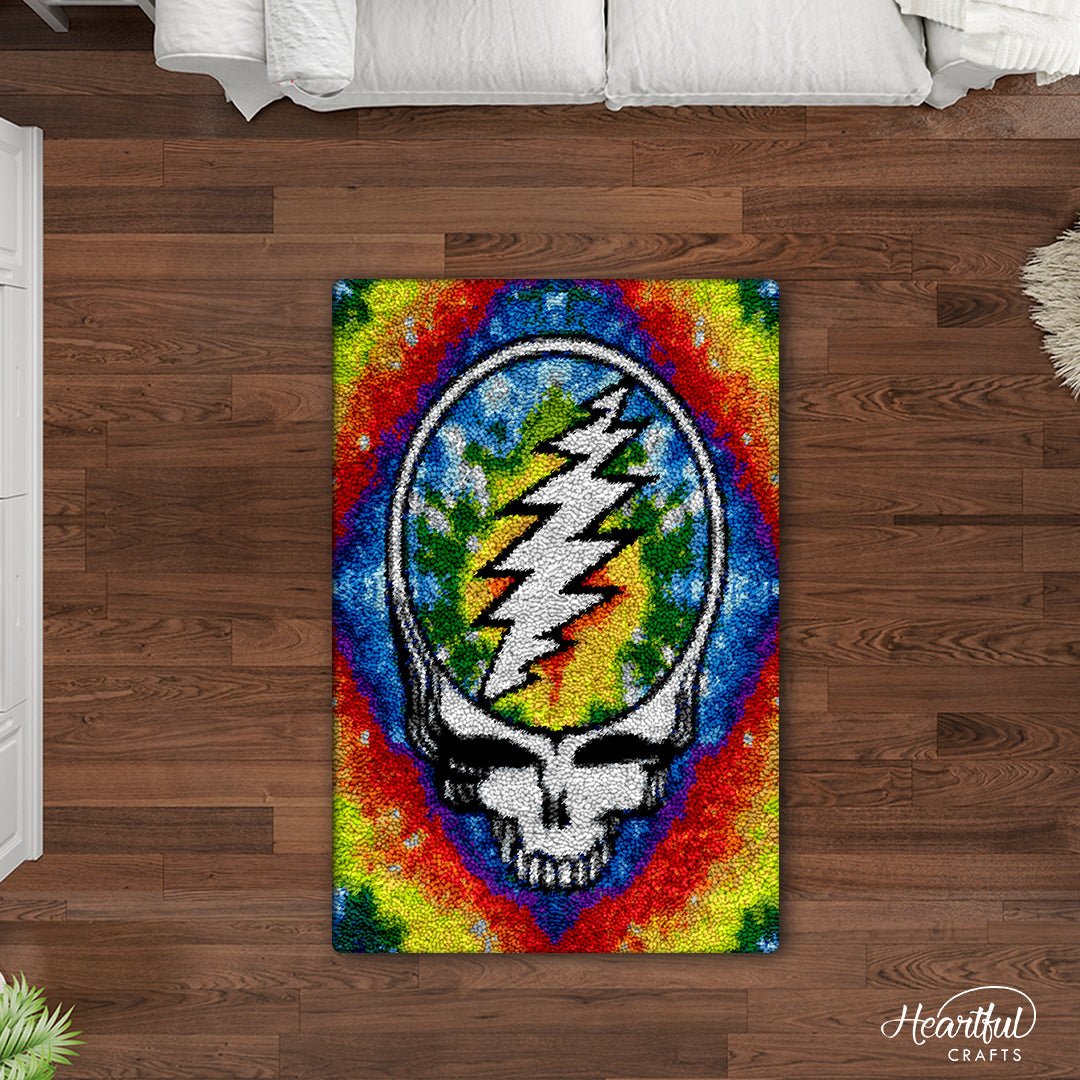 Colored Skull Kits Latch Hook Rug Kits Carpet Embroidery Latch
