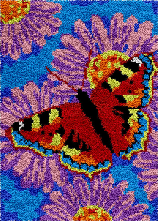 Dark Butterfly - Latch Hook Rug Kit - Latch Hook Crafts