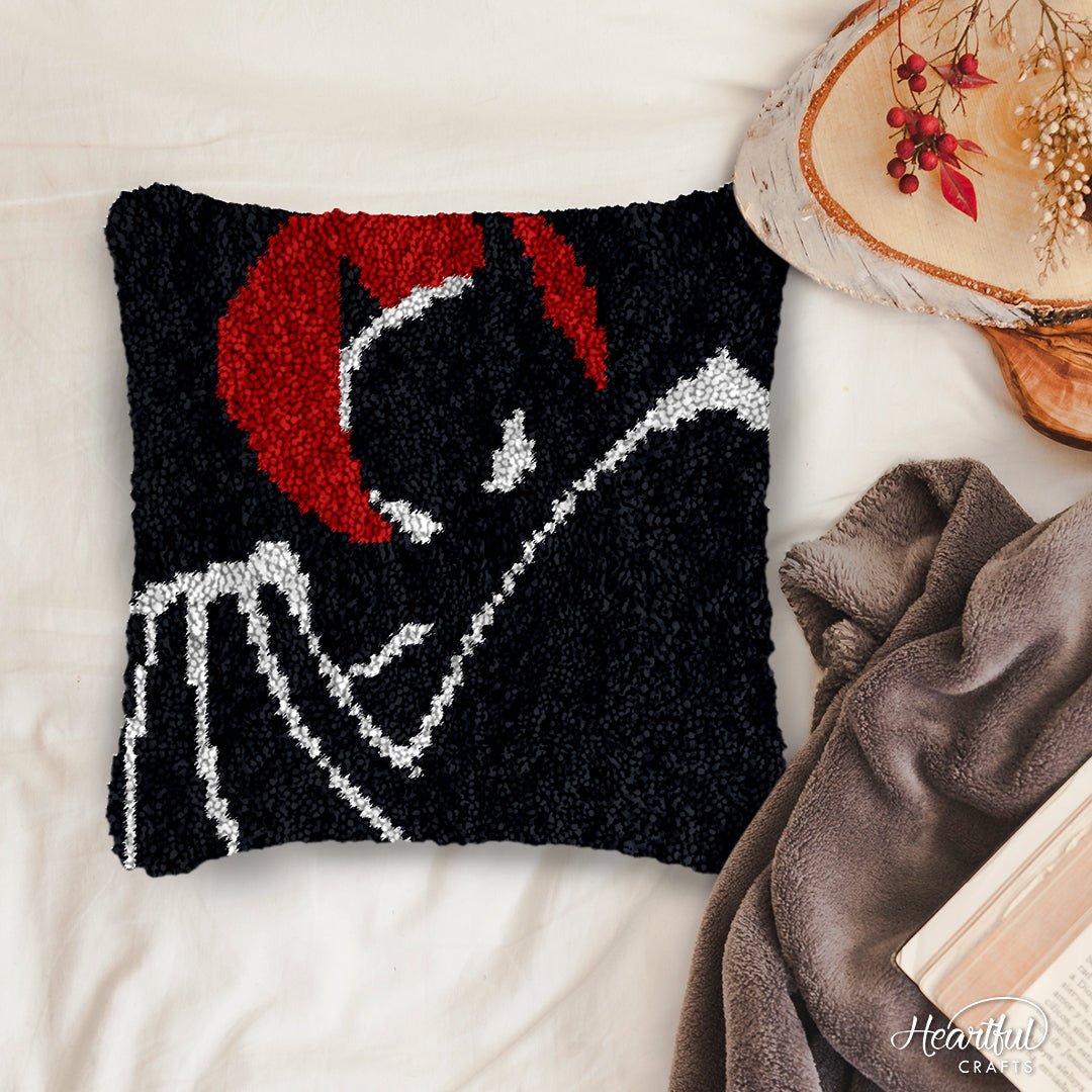 Dark Knight - Latch Hook Pillowcase Kit - Latch Hook Crafts