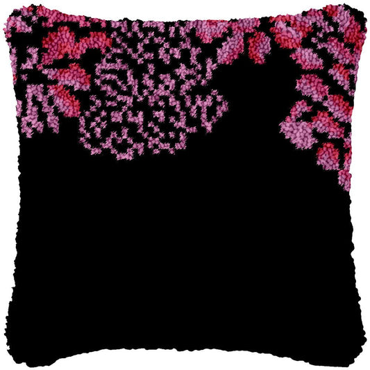 Dark Petals - Latch Hook Pillowcase Kit - Latch Hook Crafts