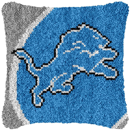 Detroit Lions - Latch Hook Pillowcase Kit - Latch Hook Crafts